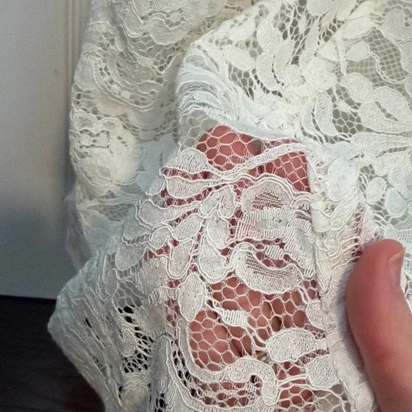 Reformation White Lace Negroni Bridal Maxi Dress Off White Size 2 - Picture 15 of 15